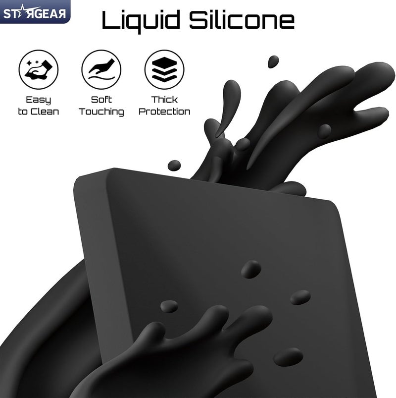 STARGEAR Starlink Mini Case, Mini Protective Cover Liquid Silicone Case for Starlink Satellite Dish, Accessories for Starlink Portable Full Cover Shell with Black Sticker (Black) - Image 3